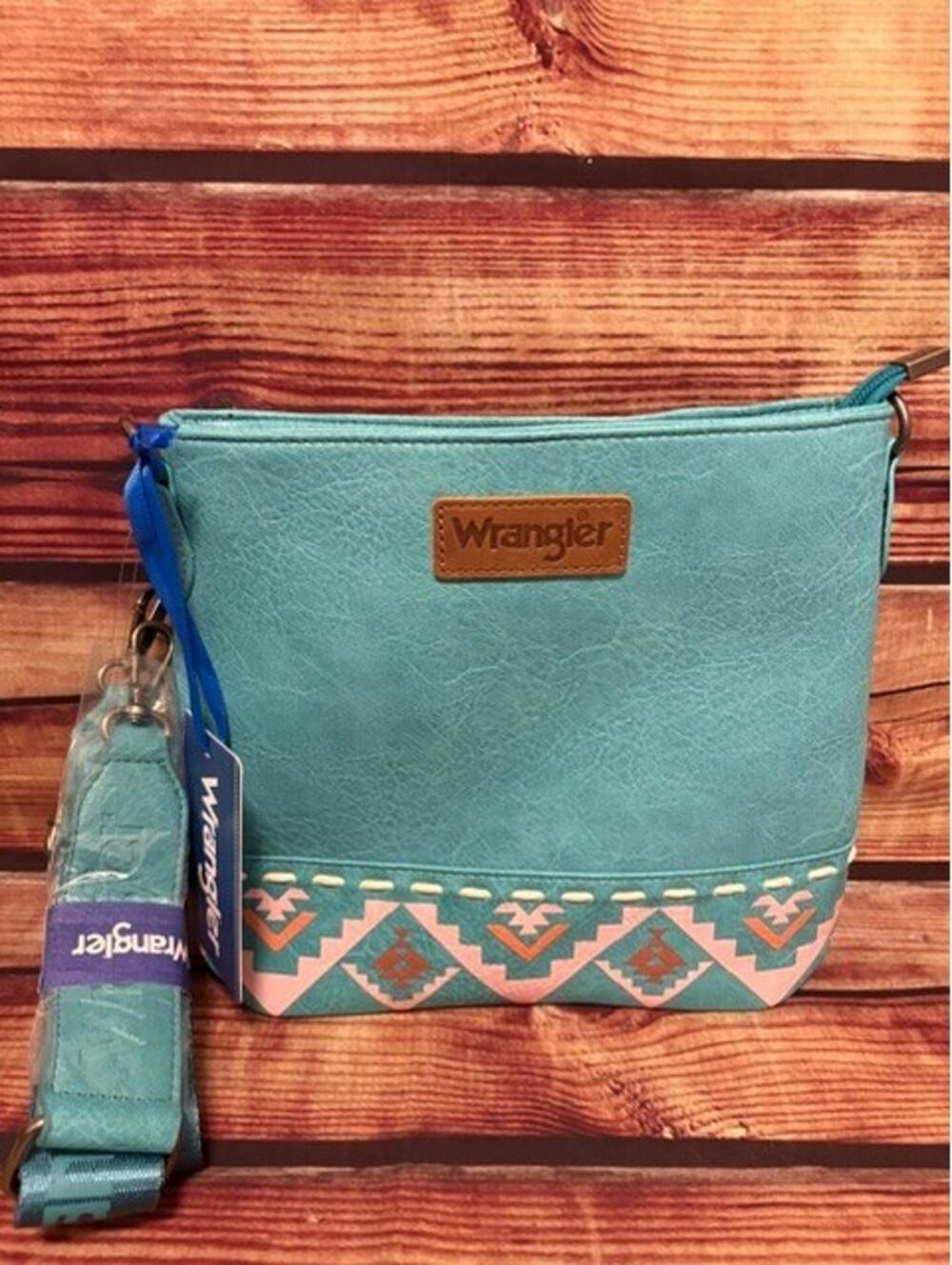 Wrangler Turquoise Aztec Crossbody Bag